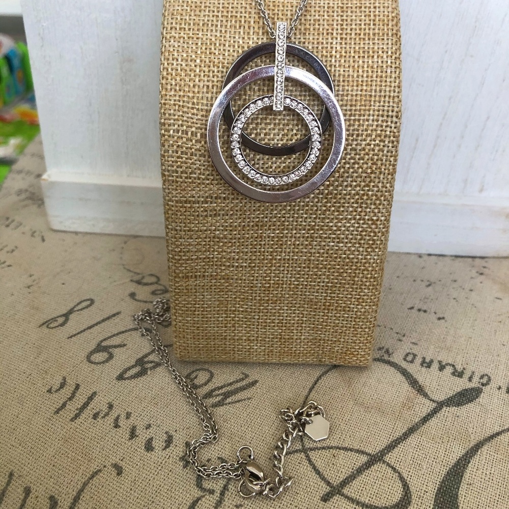 Touchstone Crystal Three Ring Pendant - image 2